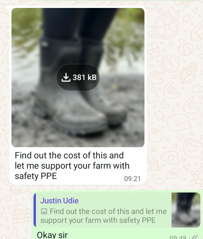 Justin Udie PhD Set The Pace, Offers To Support Limre Integrated Farms With Safety PPE