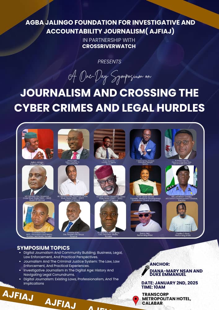 Agba Jalingo Foundation For Investigative And Accountability Journalism Invites You To A One-Day Symposium