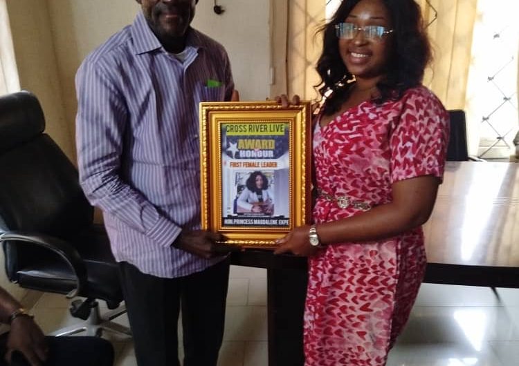 Special Adviser on Local Content to the governor Ambassador Awatt Caleb Presents Award To First Female Leader Of Akamkpa Legislative Council