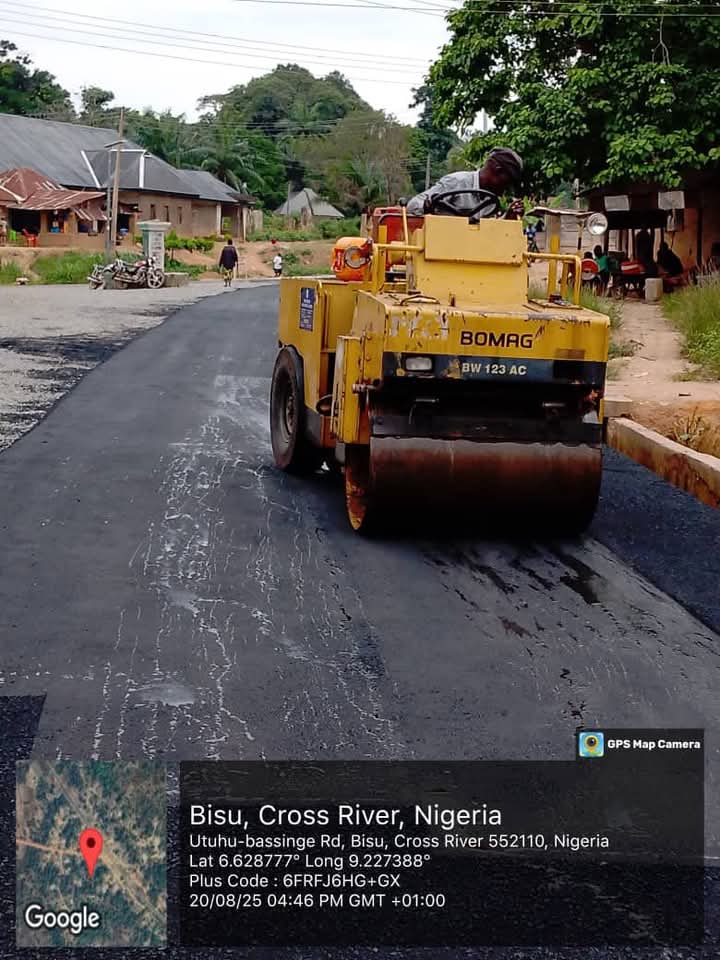 Asphalting Begins on Busangfong Road Facilitated BySen Jarigbe Agom
