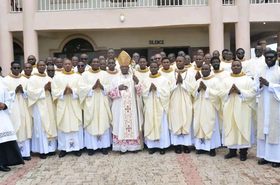 Bishop Dunia Ordains 14 Priests in Historic Ceremony for Auchi Diocese AUCHI, Edo State